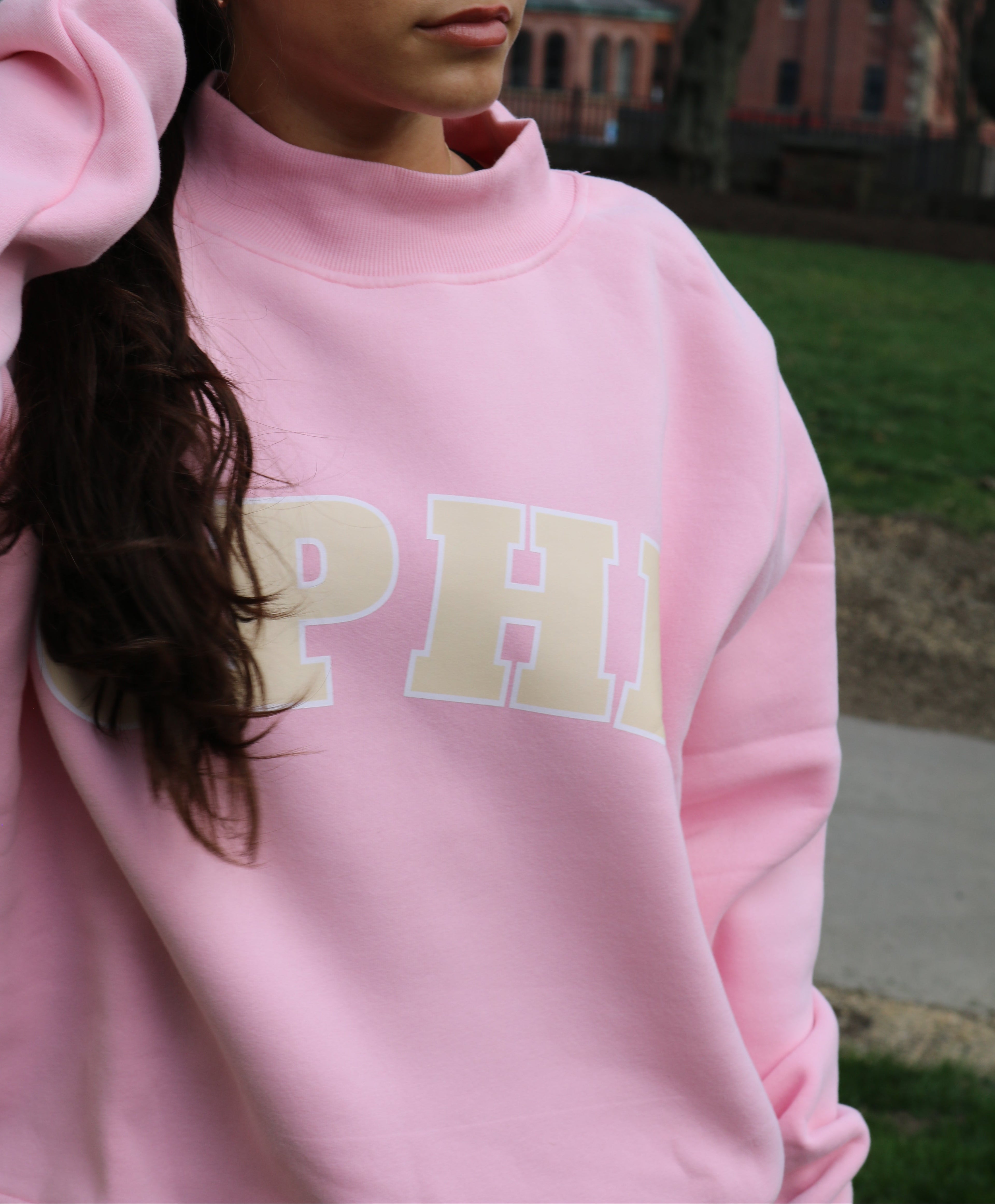 Pink Mock Neck