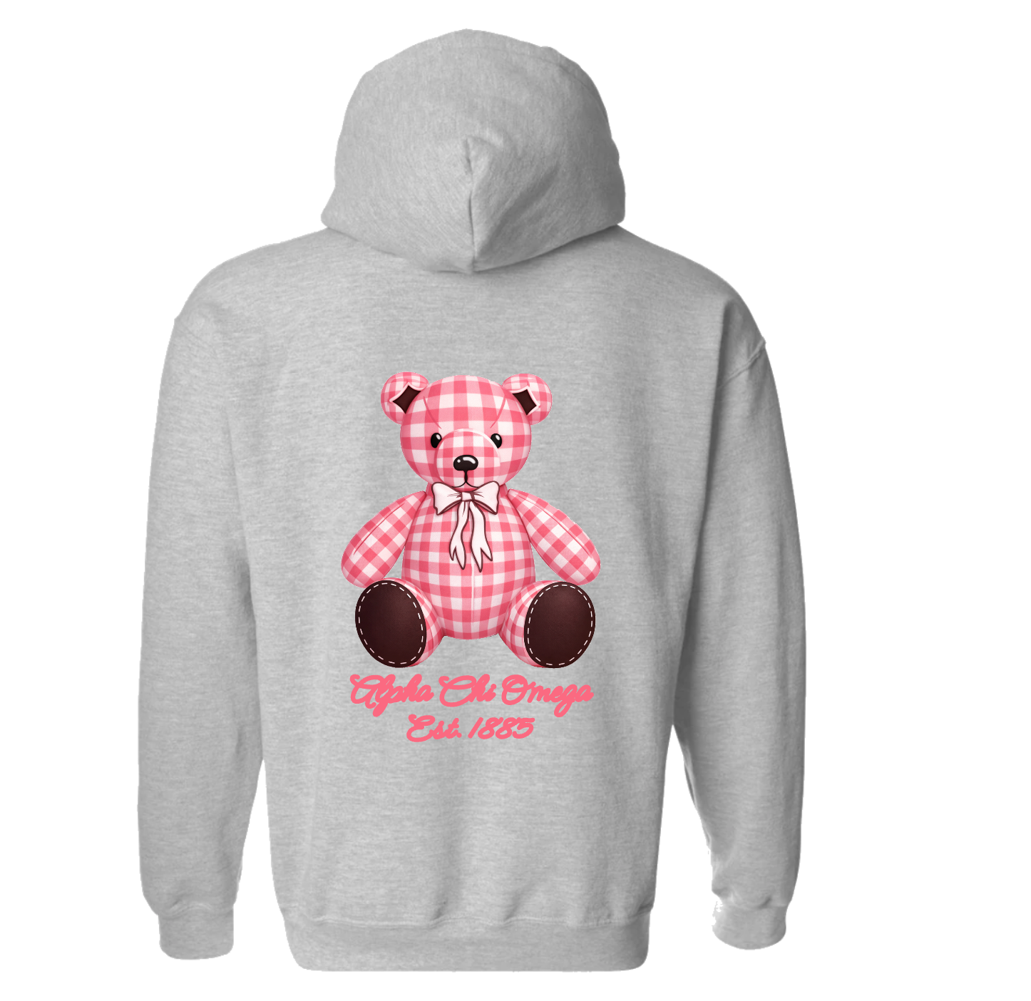 Sorority Plaid Bear Hoodie
