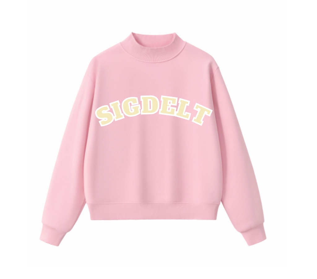 Pink Mock Neck
