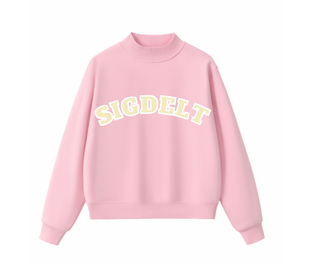 Pink Mock Neck