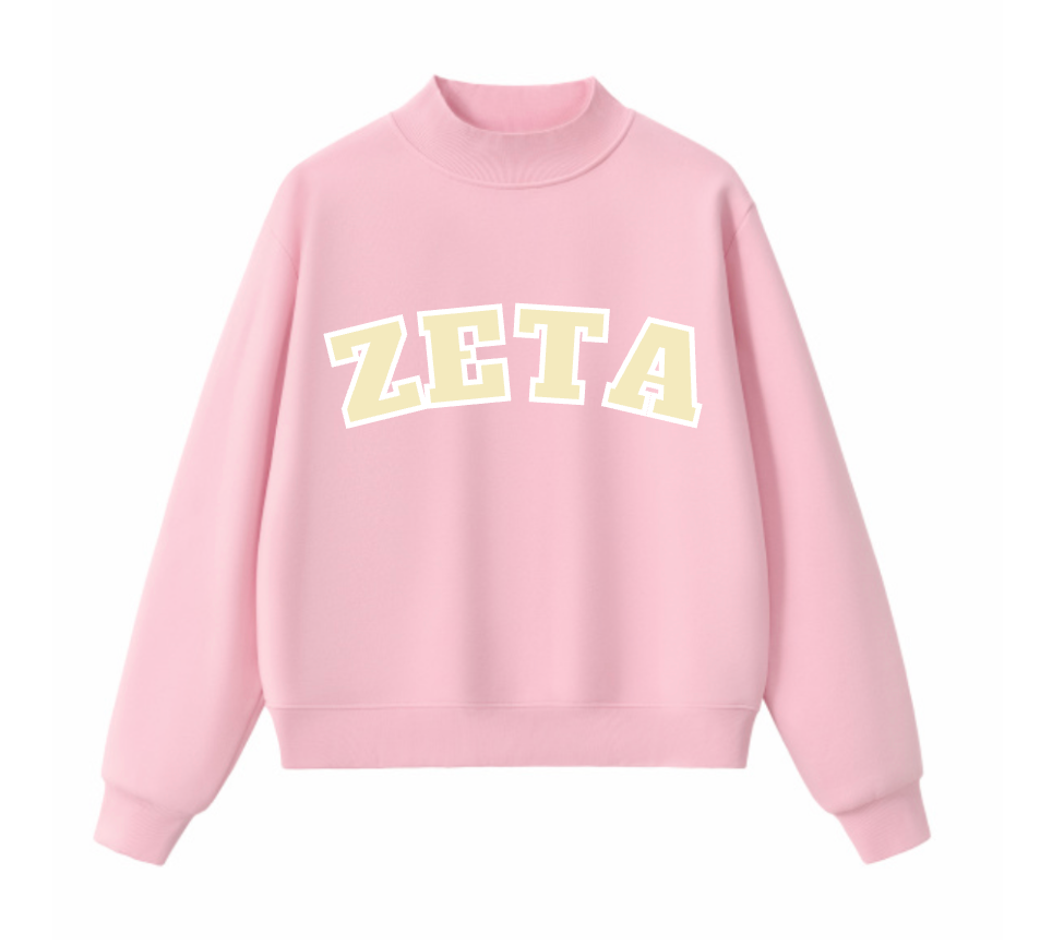 Pink Mock Neck