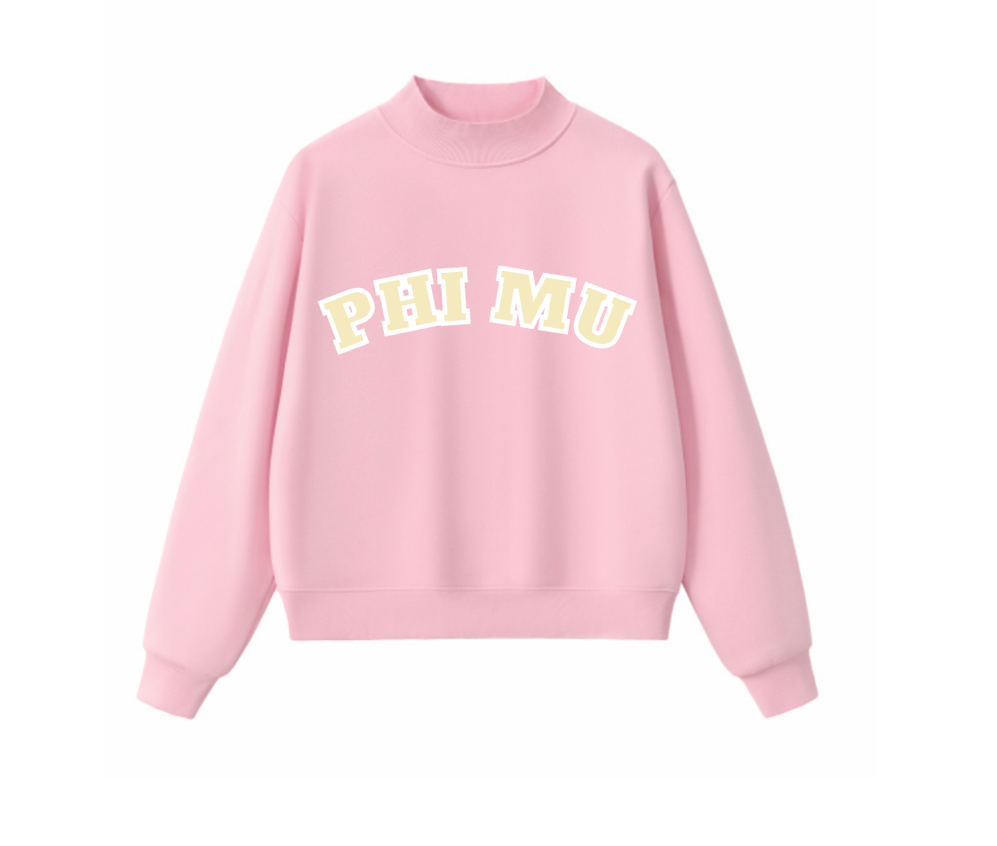 Pink Mock Neck