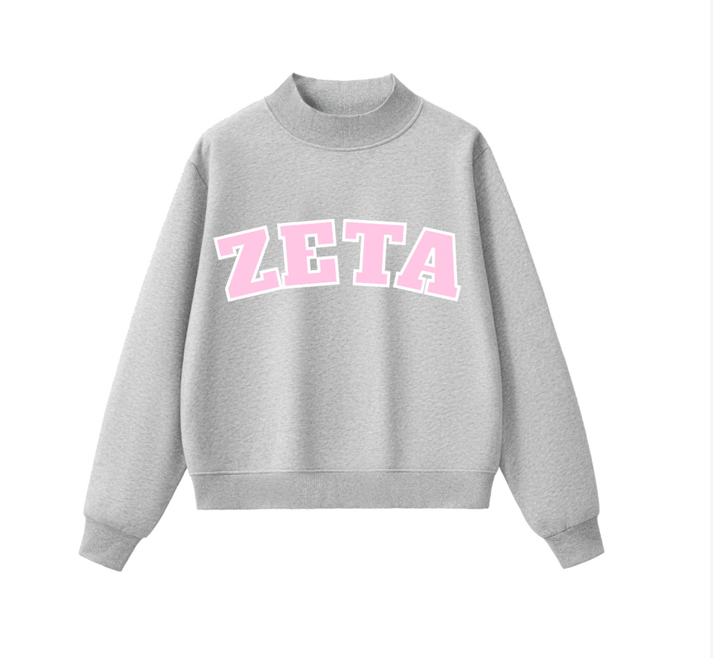 Grey Mock Neck