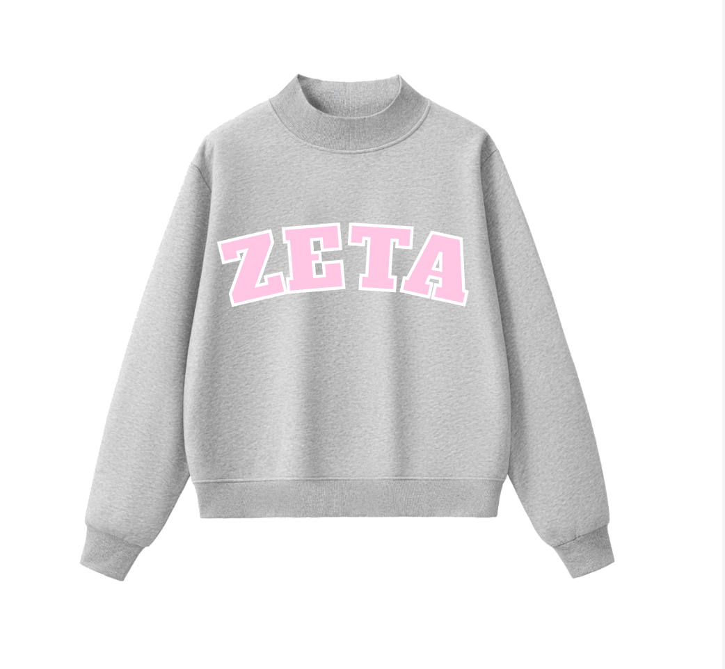 Grey Mock Neck