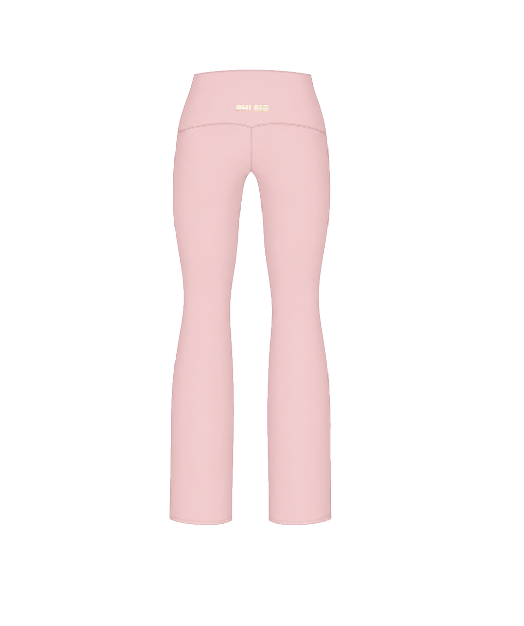Pink Stripe Fold-Over Leggings