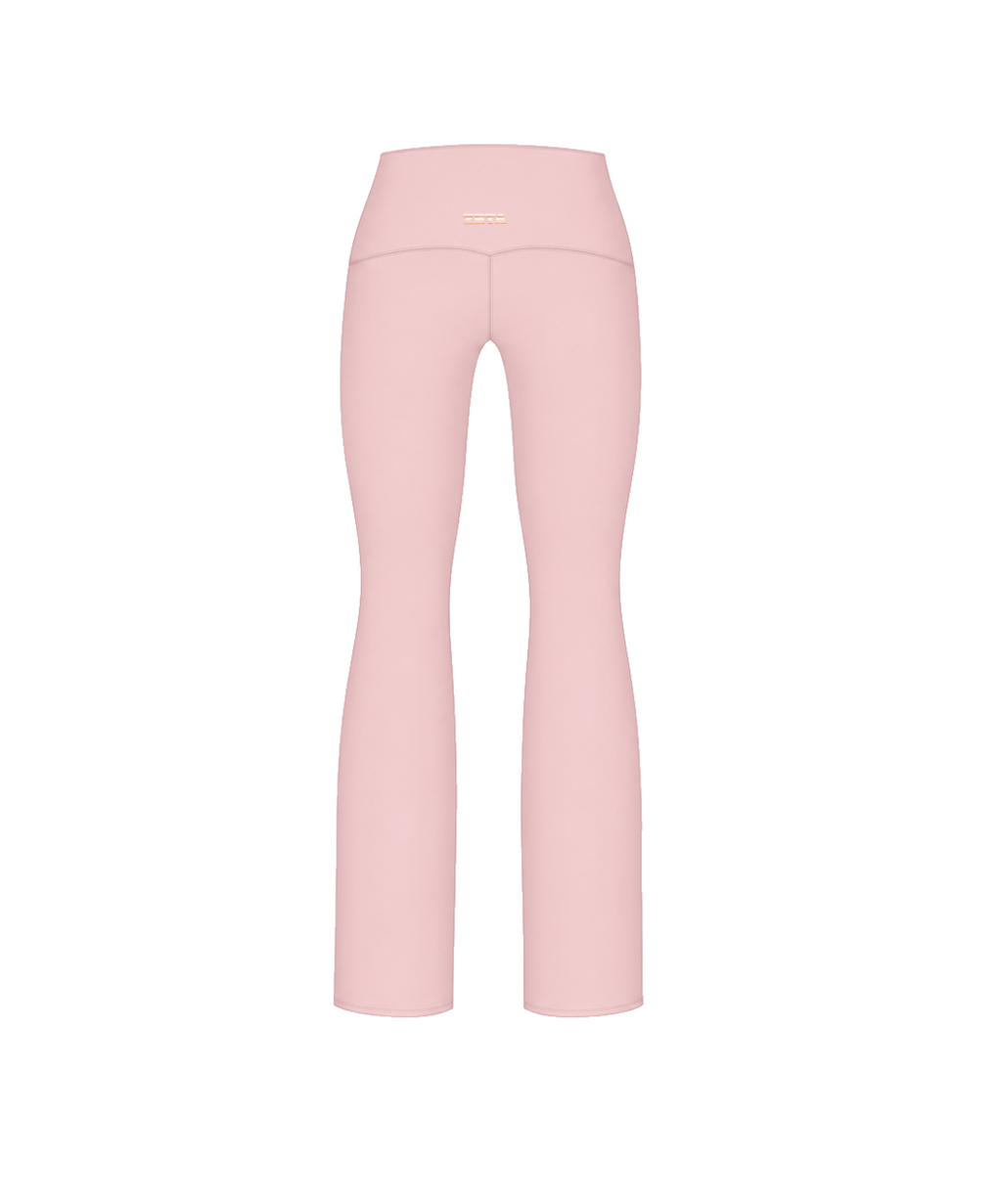 Pink Stripe Fold-Over Leggings