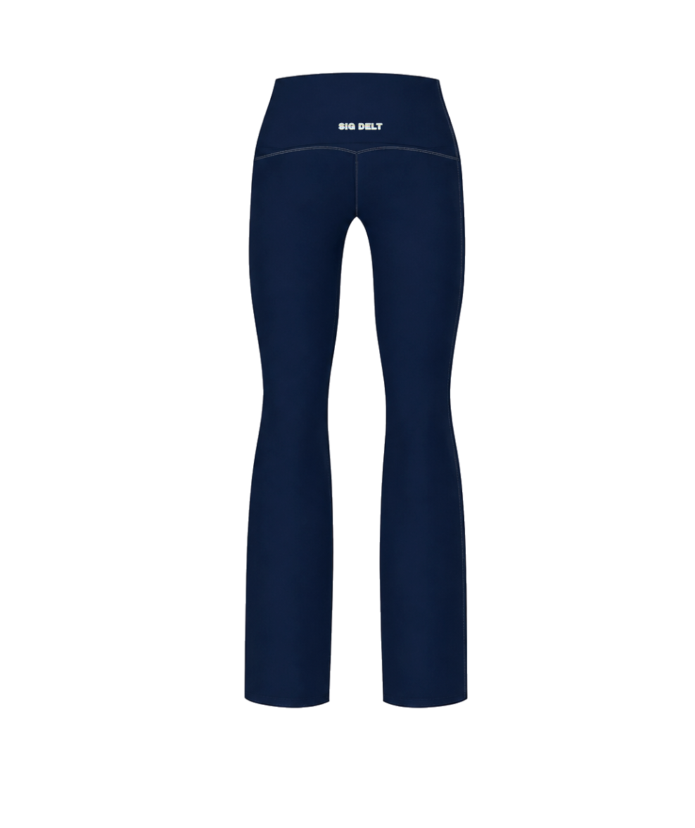 Navy Stripe  Fold-Over Leggings