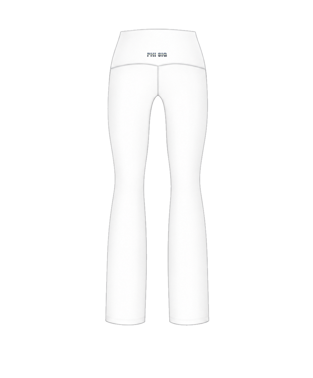 White Stripe Fold-Over Leggings