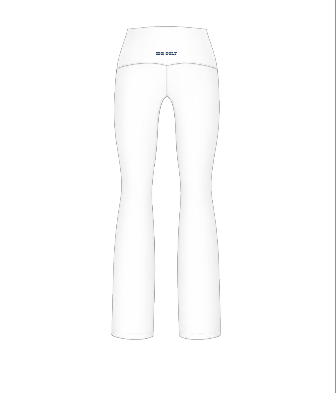 White Stripe Fold-Over Leggings