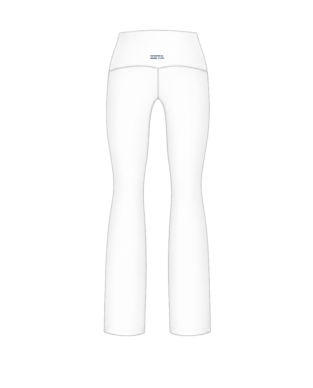 White Stripe Fold-Over Leggings