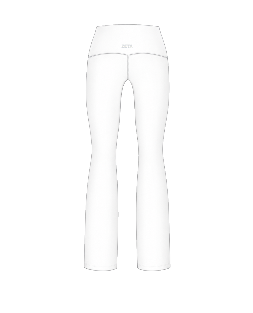 White Stripe Fold-Over Leggings