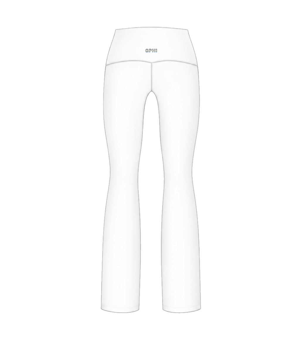 White Stripe Fold-Over Leggings