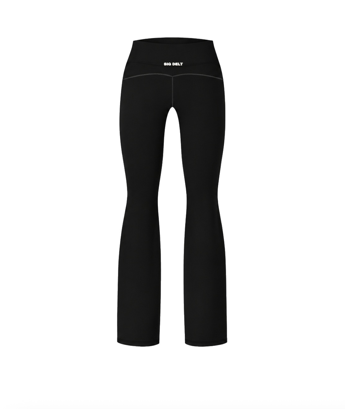 Black Stripe Fold-Over Leggings