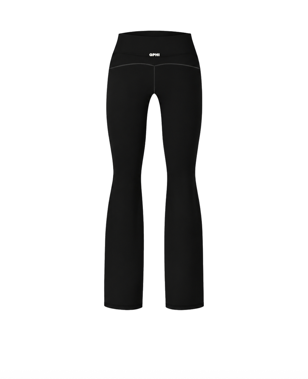 Black Stripe Fold-Over Leggings