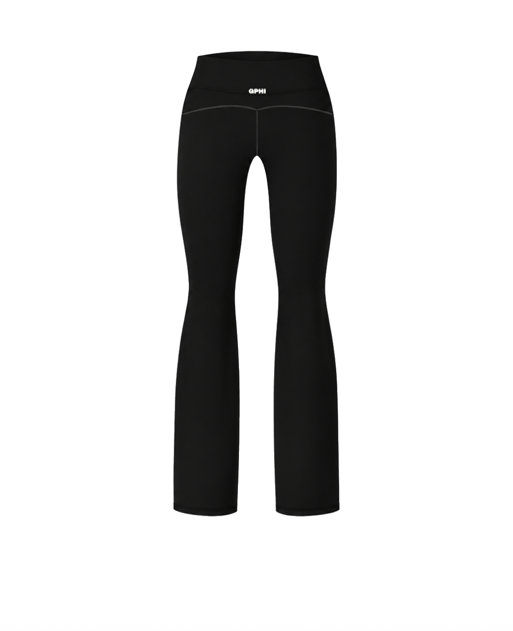 Black Stripe Fold-Over Leggings