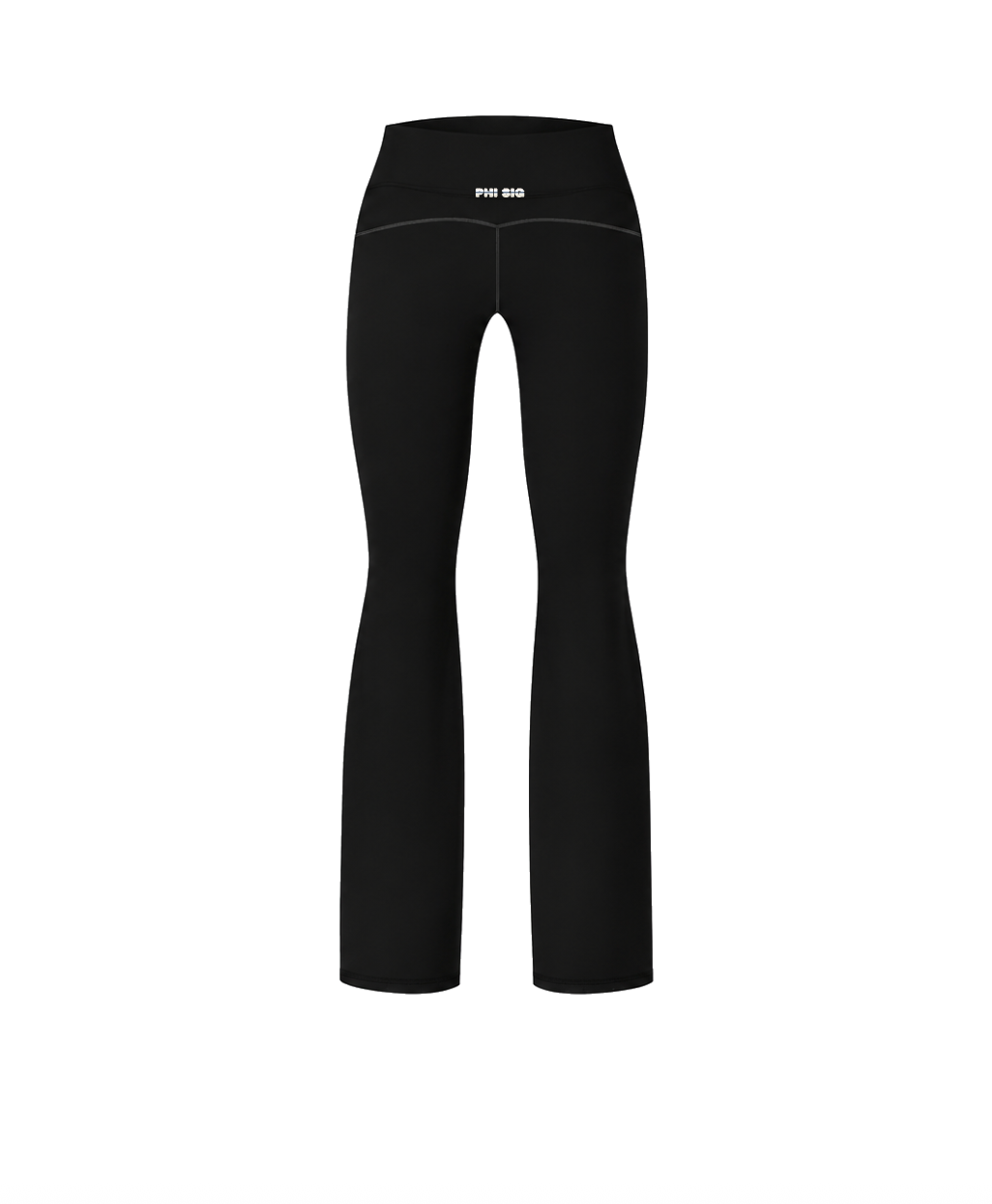 Black Stripe Fold-Over Leggings