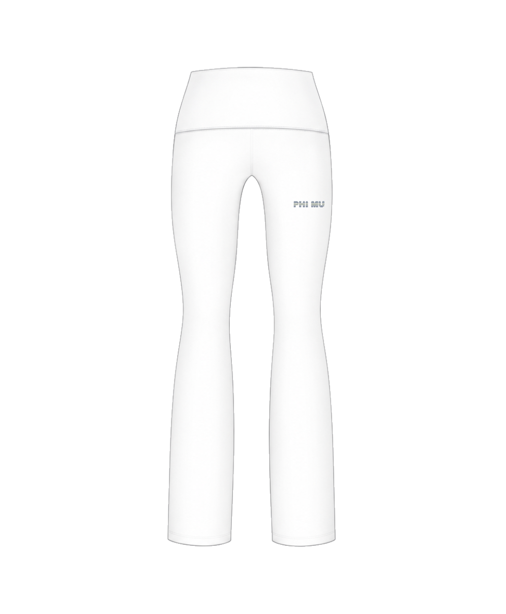 White Stripe Fold-Over Leggings