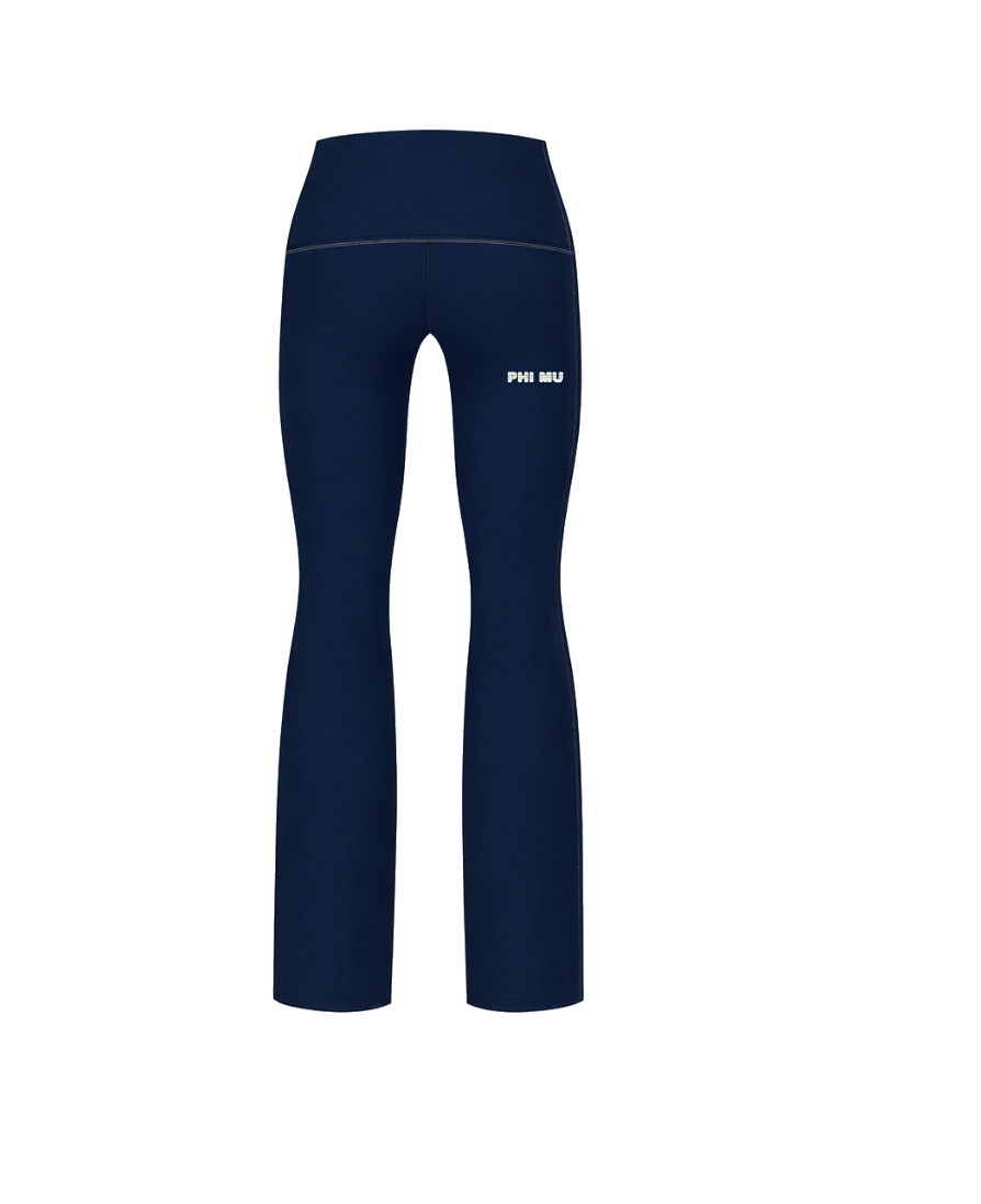 Navy Stripe  Fold-Over Leggings