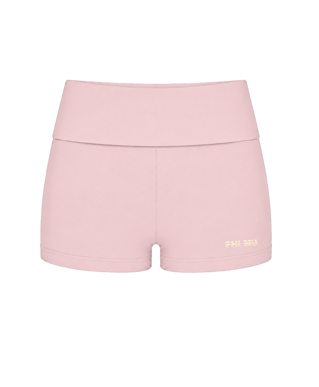 Pink Stripe Fold-Over Shorts