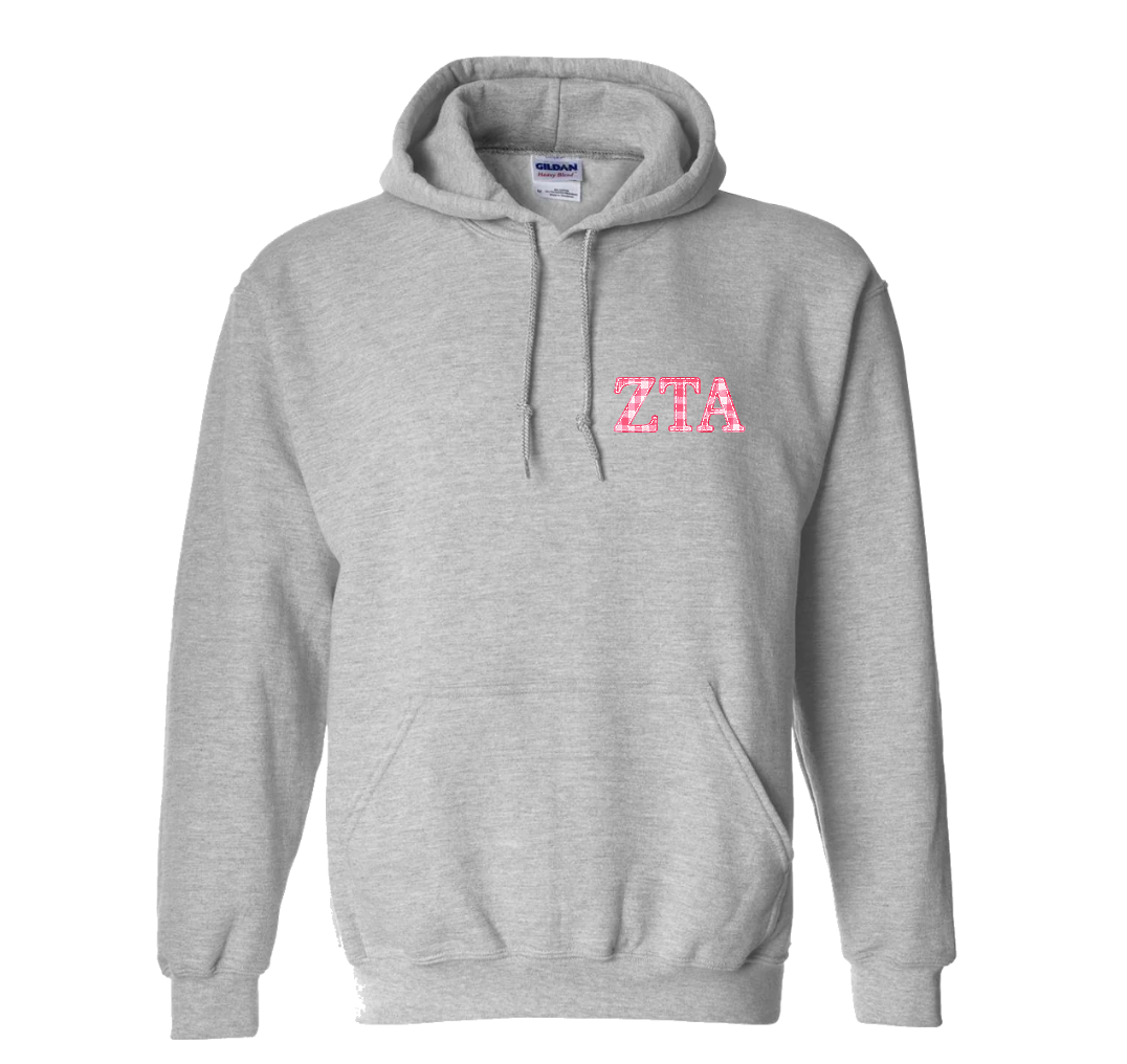 Sorority Plaid Bear Hoodie