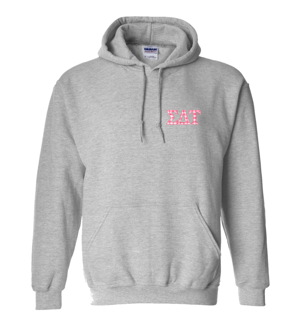 Sorority Plaid Bear Hoodie