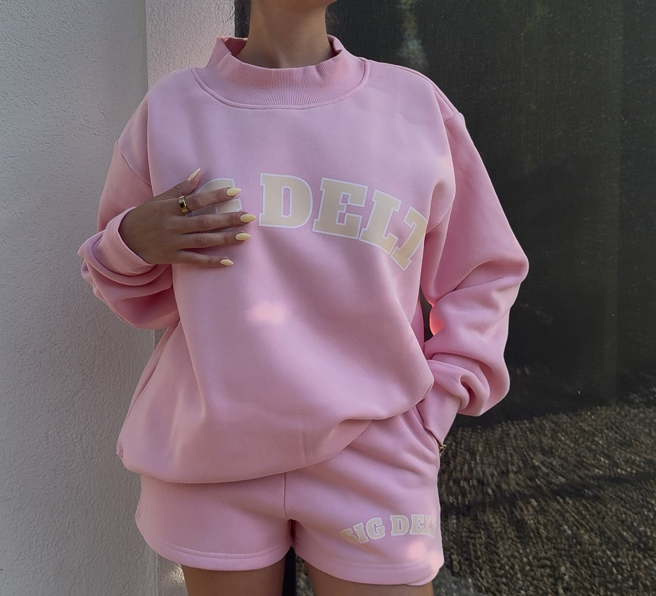 Pink Greek Shorts